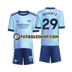 Tercera Equipación del Arsenal Havertz 29 2024-2025 Manga Corta para Niño (Camiseta y pantalón)