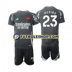 Segunda Equipación del Arsenal Merino 23 2024-2025 Manga Corta para Niño (Camiseta y pantalón)