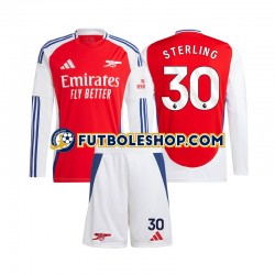 Primera Equipación del Arsenal Raheem Sterling 30 2024-2025 ML para Niño (Camiseta y pantalón)