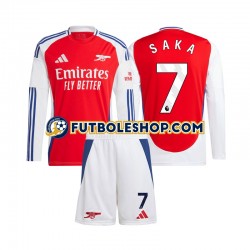 Primera Equipación del Arsenal SAKA 7 2024-2025 ML para Niño (Camiseta y pantalón)