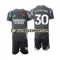 Segunda Equipación del Arsenal Sterling 30 2024-2025 Manga Corta para Niño (Camiseta y pantalón)
