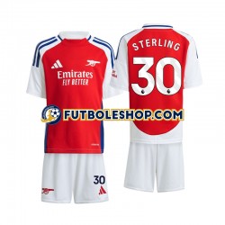 Primera Equipación del Arsenal Sterling 30 2024-2025 Manga Corta para Niño (Camiseta y pantalón)