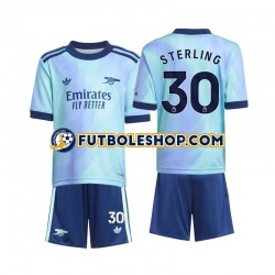 Tercera Equipación del Arsenal Sterling 30 2024-2025 Manga Corta para Niño (Camiseta y pantalón)