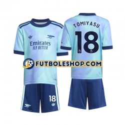 Tercera Equipación del Arsenal Takehiro Tomiyasu 18 2024-2025 Manga Corta para Niño (Camiseta y pantalón)