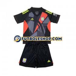 Segunda Equipación del Aston Villa Portero 2024-2025 Manga Corta para Niño (Camiseta y pantalón)