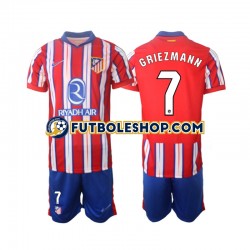 Primera Equipación del Atlético Madrid Griezmann 7 2024-2025 Manga Corta para Niño (Camiseta y pantalón) Primera Equipación del Atlético Madrid Griezmann 7 2024-2025 Manga Corta para Niño (Camiseta y pantalón)