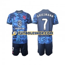 Tercera Equipación del Atlético Madrid Griezmann 7 2024-2025 Manga Corta para Niño (Camiseta y pantalón) Tercera Equipación del Atlético Madrid Griezmann 7 2024-2025 Manga Corta para Niño (Camiseta y pantalón)