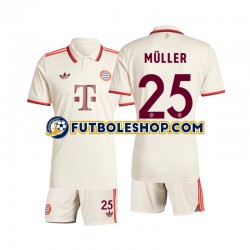 Tercera Equipación del Bayern de Múnich Muller 25 2024-2025 Manga Corta para Niño (Camiseta y pantalón)