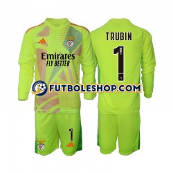 Primera Equipación del Benfica Portero Anatolij Trubin 1 2024-2025 ML para Niño (Camiseta y pantalón)