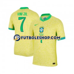 Primera Equipación del Brasil VINI JR 7 2024 Manga Corta para Hombre