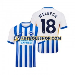 Primera Equipación del Brighton Hove Albion WELBECK 18 2024-2025 Manga Corta para Hombre