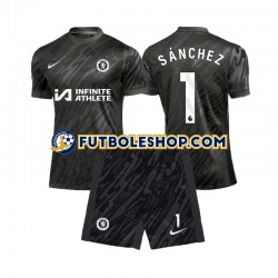 Segunda Equipación del Chelsea Portero Robert Sanchez 1 2024-2025 Manga Corta para Niño (Camiseta y pantalón)