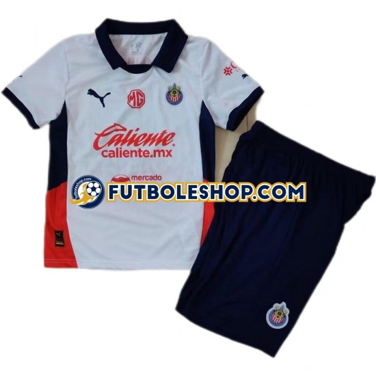 Segunda Equipación del Deportivo Guadalajara 2024-2025 Manga Corta para Niño (Camiseta y pantalón) Segunda Equipación del Deportivo Guadalajara 2024-2025 Manga Corta para Niño (Camiseta y pantalón)