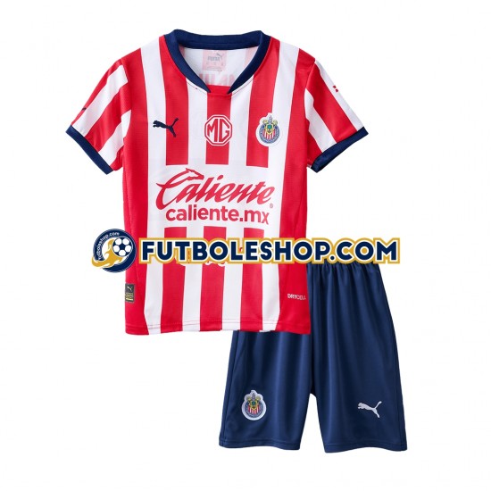 Primera Equipación del Deportivo Guadalajara 2024-2025 Manga Corta para Niño (Camiseta y pantalón) Primera Equipación del Deportivo Guadalajara 2024-2025 Manga Corta para Niño (Camiseta y pantalón)