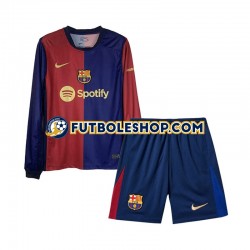 Primera Equipación del FC Barcelona 2024-2025 ML para Niño (Camiseta y pantalón)