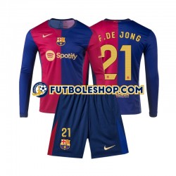 Primera Equipación del FC Barcelona Frenkie de Jong 21 2024-2025 ML para Niño (Camiseta y pantalón)
