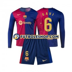 Primera Equipación del FC Barcelona Gavi 6 2024-2025 ML para Niño (Camiseta y pantalón)
