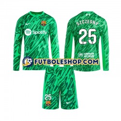 Primera Equipación del FC Barcelona Portero Wojciech Szczesny 25 2024-2025 ML para Niño (Camiseta y pantalón)