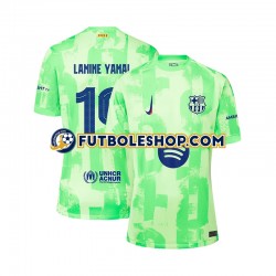 Tercera Equipación del FC Barcelona LAMINE YAMAL 19 UCL Font 2024-2025 Manga Corta para Hombre