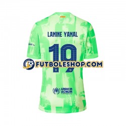 Tercera Equipación del FC Barcelona LAMINE YAMAL 19 UCL Font 2024-2025 Manga Corta para Hombre
