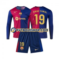Primera Equipación del FC Barcelona Lamine Yamal 19 2024-2025 ML para Niño (Camiseta y pantalón)