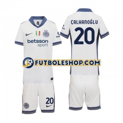 Segunda Equipación del Inter Milan Hakan Calhanoglu 20 2024-2025 Manga Corta para Niño (Camiseta y pantalón)