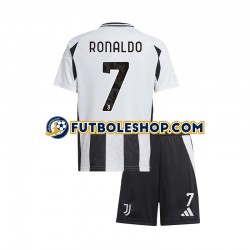 Primera Equipación del Juventus Cristiano Ronaldo 7 2024-2025 Manga Corta para Niño (Camiseta y pantalón)