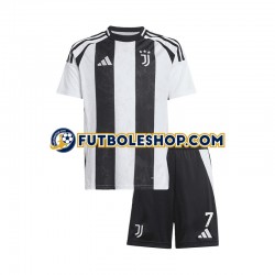 Primera Equipación del Juventus Cristiano Ronaldo 7 2024-2025 Manga Corta para Niño (Camiseta y pantalón)
