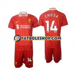 Primera Equipación del Liverpool Chiesa 14 2024-2025 Manga Corta para Niño (Camiseta y pantalón)