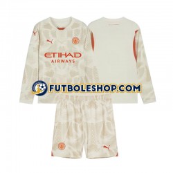 Tercera Equipación del Manchester City Portero 2024-2025 ML para Niño (Camiseta y pantalón)