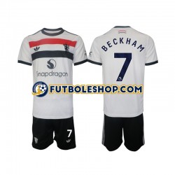 Tercera Equipación del Manchester United Beckham 7 2024-2025 Manga Corta para Niño (Camiseta y pantalón)
