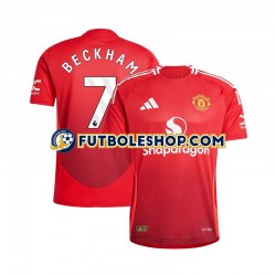 Primera Equipación del Manchester United Beckham 7 2024-2025 Manga Corta para Hombre