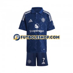 Segunda Equipación del Manchester United Cristiano Ronaldo 7 2024-2025 Manga Corta para Niño (Camiseta y pantalón)