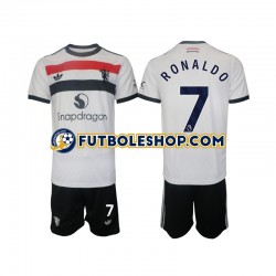 Tercera Equipación del Manchester United Cristiano Ronaldo 7 2024-2025 Manga Corta para Niño (Camiseta y pantalón)