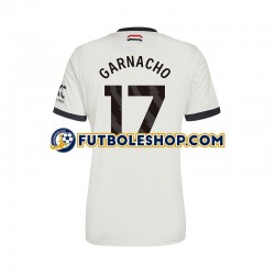 Tercera Equipación del Manchester United GARNACHO 17 2024-2025 Manga Corta para Hombre