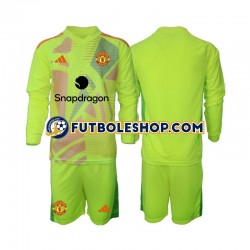 Segunda Equipación del Manchester United Portero 2024-2025 ML para Niño (Camiseta y pantalón)