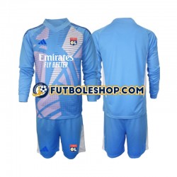 Tercera Equipación del Olympique de Lyon Portero 2024-2025 Azul ML para Niño (Camiseta y pantalón)