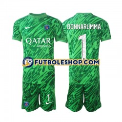 Segunda Equipación del Paris Saint-Germain Portero Gianluigi Donnarumma 1 2024-2025 Manga Corta para Niño (Camiseta y pantalón)