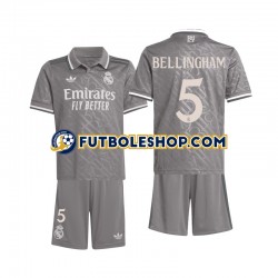 Tercera Equipación del Real Madrid Bellingham 5 2024-2025 Manga Corta para Niño (Camiseta y pantalón)