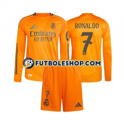 Segunda Equipación del Real Madrid Cristiano Ronaldo 7 2024-2025 ML para Niño (Camiseta y pantalón)