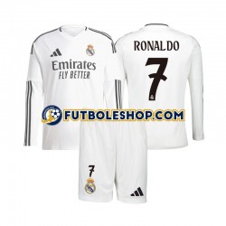 Primera Equipación del Real Madrid Cristiano Ronaldo 7 2024-2025 ML para Niño (Camiseta y pantalón)