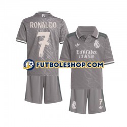 Tercera Equipación del Real Madrid Cristiano Ronaldo 7 2024-2025 Manga Corta para Niño (Camiseta y pantalón)