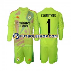 Cuarta Equipación del Real Madrid Portero COURTOIS 1 2024-2025 ML para Niño (Camiseta y pantalón)