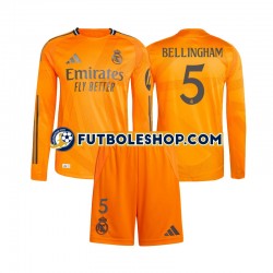 Segunda Equipación del Real Madrid Jude Bellingham 5 2024-2025 ML para Niño (Camiseta y pantalón)