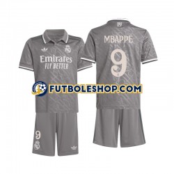 Tercera Equipación del Real Madrid Kylian Mbappe 9 2024-2025 Manga Corta para Niño (Camiseta y pantalón)