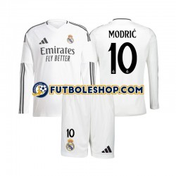 Primera Equipación del Real Madrid Luka Modric 10 2024-2025 ML para Niño (Camiseta y pantalón)