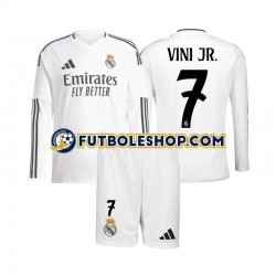Primera Equipación del Real Madrid Vinicius Junior 7 2024-2025 ML para Niño (Camiseta y pantalón)