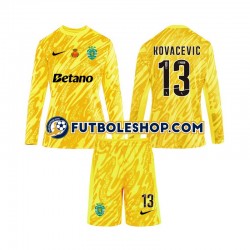 Tercera Equipación del Sporting CP Portero Kovacevic 13 2024-2025 ML para Niño (Camiseta y pantalón)
