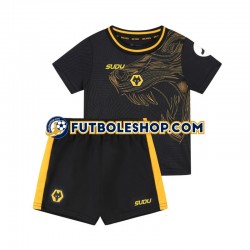 Segunda Equipación del Wolverhampton Wanderers 2024-2025 Manga Corta para Niño (Camiseta y pantalón)